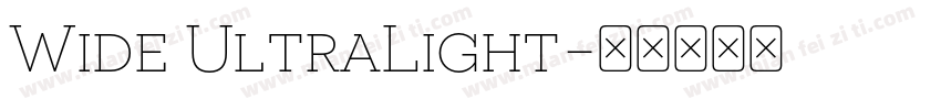 Wide UltraLight字体转换